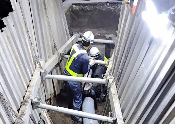 下水道工事の様子